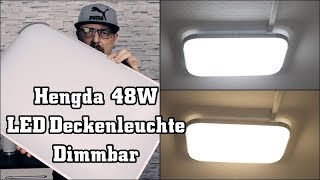 Hengda 48W LED Deckenleuchte Dimmbar | Deckenlampe |  Tageslichtlampe mit Fernbedienung