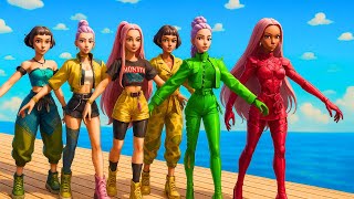 KPOP Demon Hunters Animation 3D - Long slide Mira, Zoey, and Rumi OIIA CAT