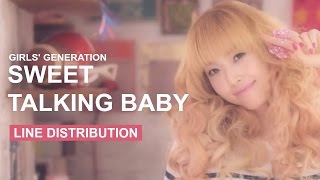 Girls&#39; Generation - 뻔&amp;Fun (Sweet Talking Baby) - Line Distribution