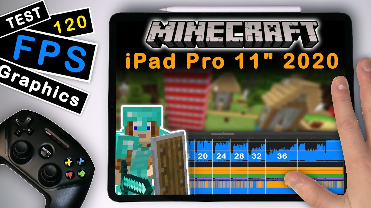 Game test Minecraft PE on iPad Pro 11 2020 FPS & Graphics Test! (120 FPS?) | iSebbe