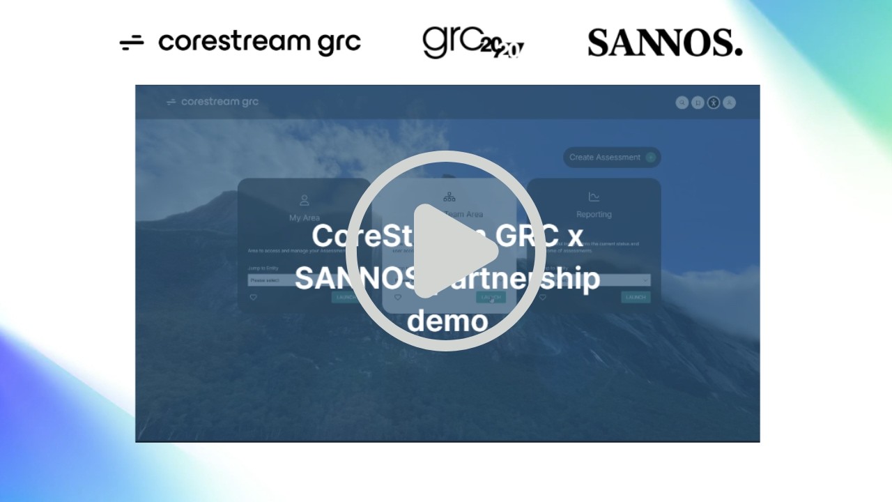 SANNOS AI integration inside the CoreStream GRC platform