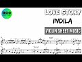 Karaoke || Love Story - Indila || Violin Sheet Music