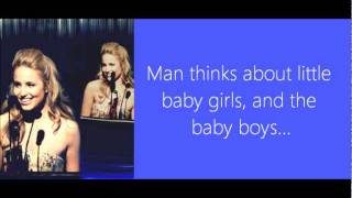 Glee | It&#39;s a Mans Mans World- lyrics