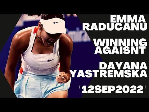 Emma Raducanu won her first match beating Dayana Yastremska since the US Open ,