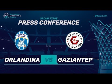SikeliArchivi Capo d'Orlando v Gaziantep - Press Conference - Basketball Champions League 2017-18