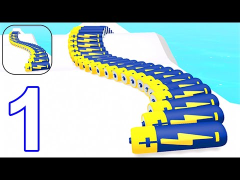 Battery Run - Gameplay Walkthrough Part 1 All Levels 1-14 (Android,iOS)
