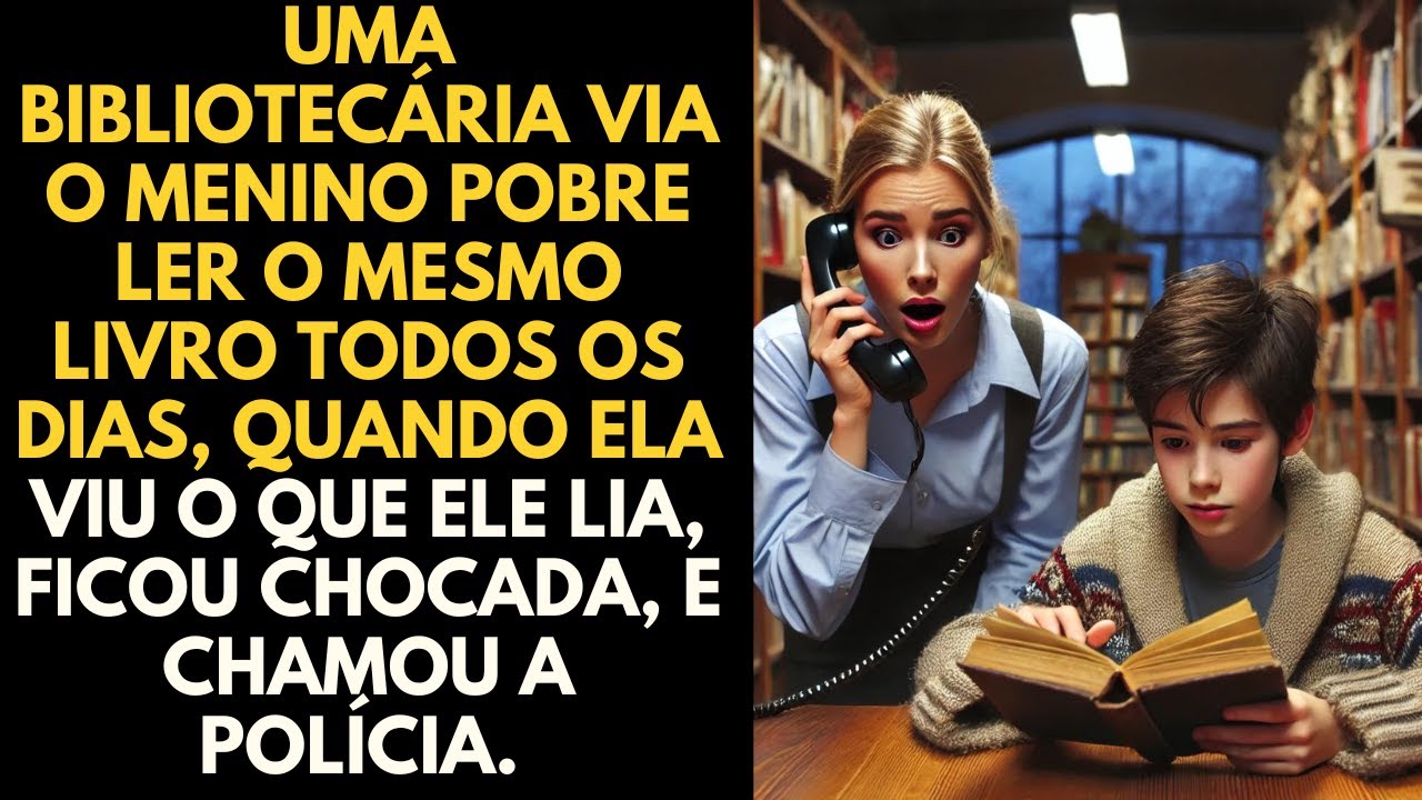 Uma bibliotecária via o menino pobre ler o mesmo livro todos os dias, quando ela viu o que...