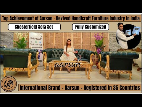 YT862 Best wooden sofa design in India at factory price Video