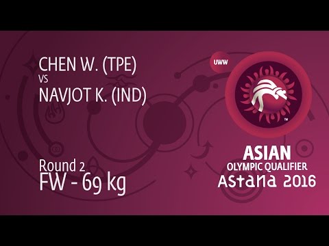 Round 2 FW - 69 kg: W. CHEN (TPE) df. K. NAVJOT (IND), 4-0