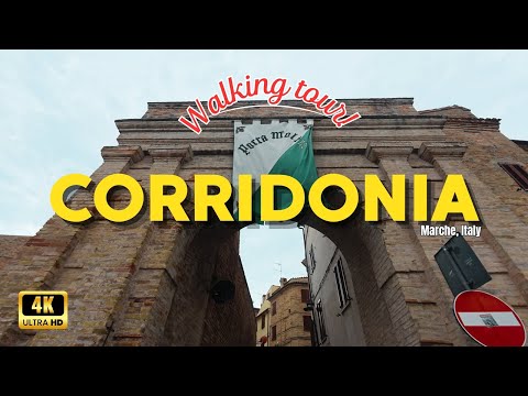 CORRIDONIA WALKING TOUR 4K with music! | A quiet TOWN full of ITALIAN Charm