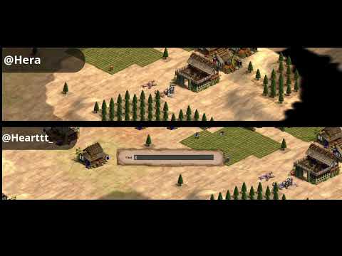 Hilarious @HeraAgeofEmpires2 's monk paints @Hearttt 's Knight #aoe2 #twitchclips