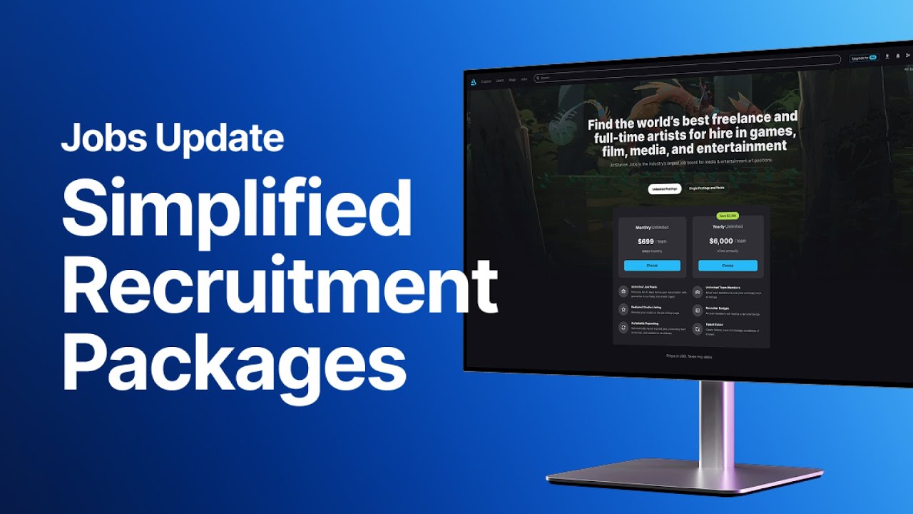 ArtStation Hiring: Simplified Plans for Finding Artists