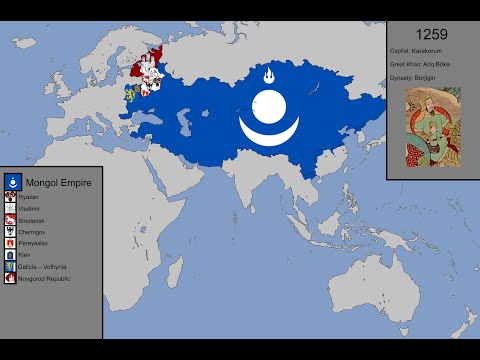 The History of the Mongol Empire with Flags: Every Year