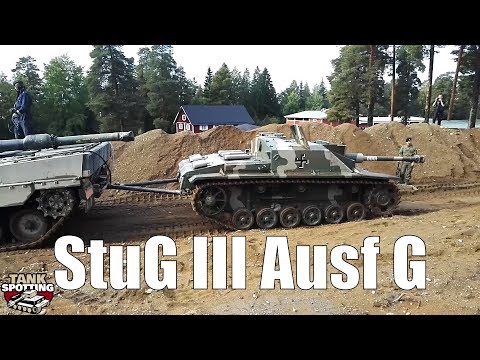 StuG III Ausf G towed by Leopard - Finnish tank killing assault gun
