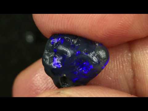 Black Opals Lightning Ridge SOLID ROUGH PARCEL RUB 9pcs 55.85 cts