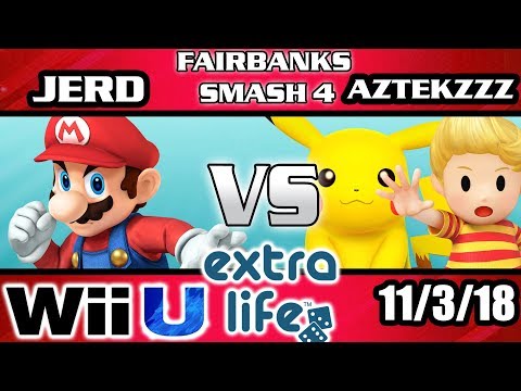 Extra Life 2018: Jerd (Mario) vs AztekZZz (Pikachu, Lucas) Super Smash Bros Wii U