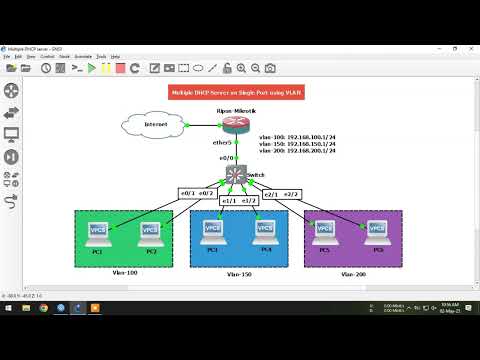 Multiple dhcp server on single port using vlan on mikrotik