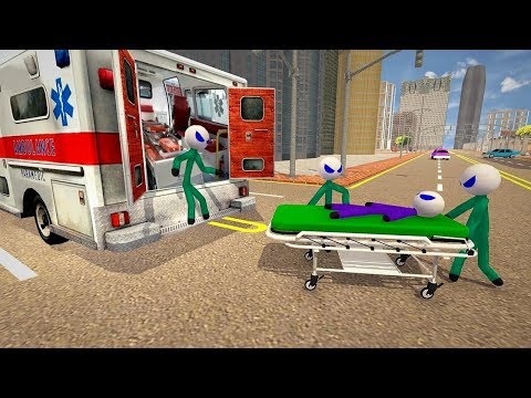 Stickman Rescue Ambulance Drive - Gameplay Trailer (Android, iOS Game)