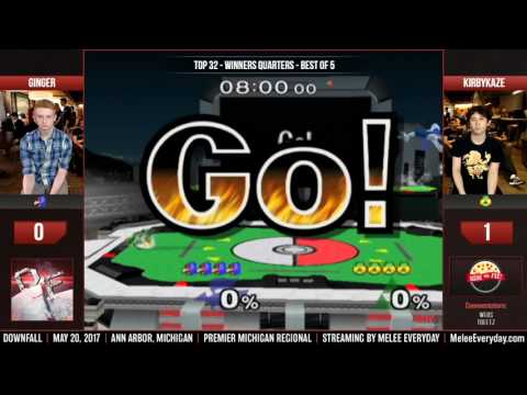 Downfall - MIOM | KirbyKaze (Sheik) vs. Ginger (Falco) - SSBM - Top 32, Winners Quarters
