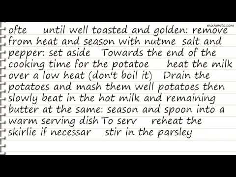 Recipe Champit Tatties With Skirlie