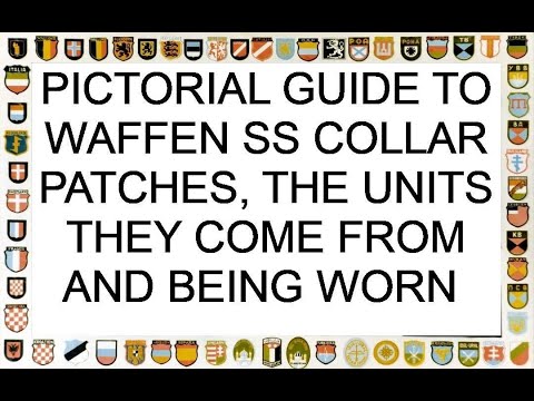 German & Foreign Volunteers of the Waffen SS wearing Unit collar patches,  With Original photos,