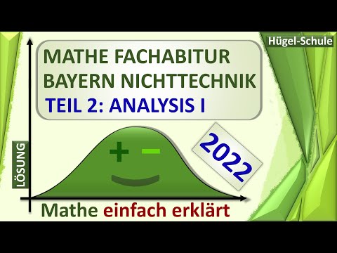 Fachabitur Mathe Bayern 2022 Prüfungsteil 2 | Analysis I | Nichttechnik 12 | komplette Lösung ↗️