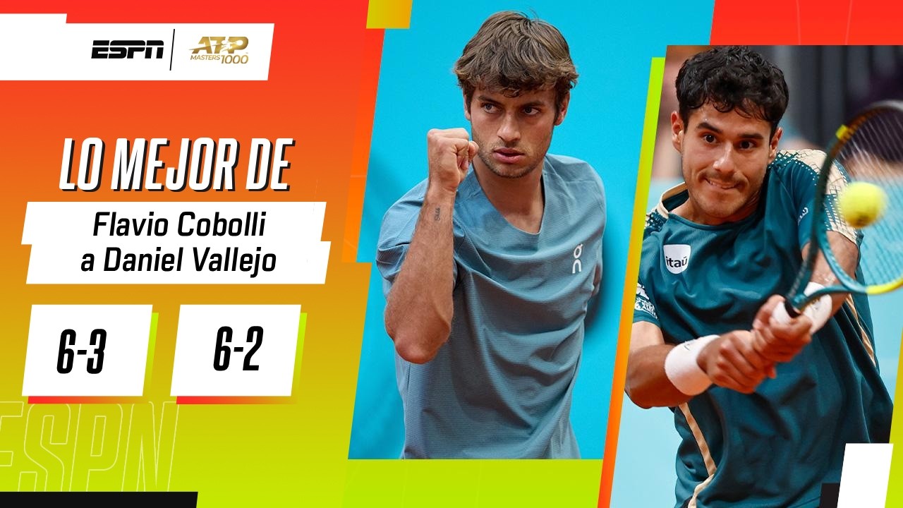 FIN DEL SUEÑO PARA VALLEJO: EL PARAGUAYO CAYÓ ANTE COBOLLI Y SE DESPIDIÓ DEL MADRID OPEN | RESUMEN