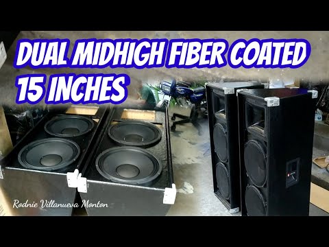 DUAL 15 MIDHIGH FIBER COATED 15 INCHES, LOADED JH1510 1000W JACKHAMMER/CT1000 CROWN TWEETER.