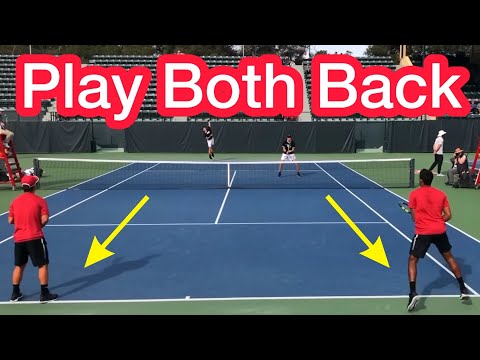 How To DOMINATE By Playing Both Back (Tennis Doubles Strategy)
