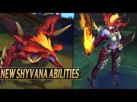 SHYVANA REWORK NEW ABILITIES GAMEPLAY - League of Legends