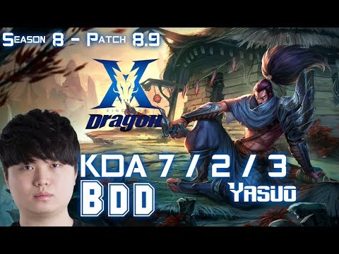KZ BDD YASUO vs TALON Mid - Patch 8.9 KR Ranked