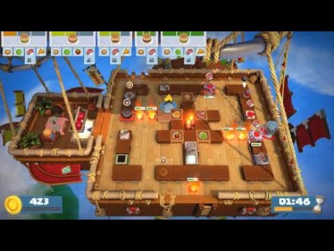 Overcooked 2 - 15 minutes coop pure gameplay (no commentary) PS4
