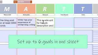 How to set goals using this PDF template - SMART goals