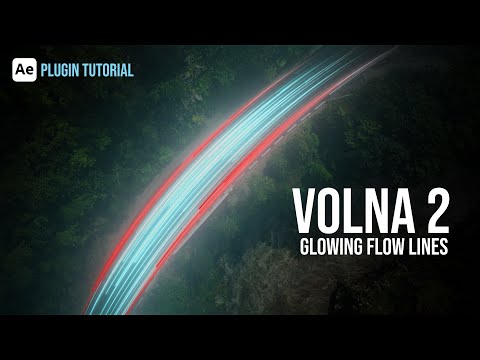 Glowing Flow Lines Animation After Effect | Volna After Effect Plugin | AE Tutorial