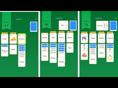 Word Solitaire: Associations Levels 1-5 Gameplay - YouTube