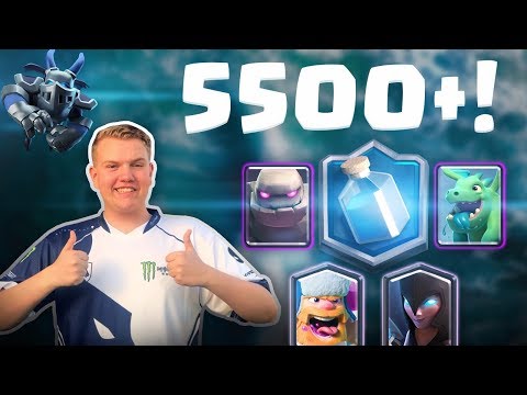 INSANE GOLEM LIGHTNING DECK! 5,500+ LIVE Ladder Gameplay - Clash Royale