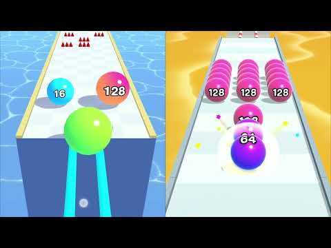 🆚 RUN BALL 3D vs 2048 AMAZE BALLS All Levels Gameplay Walkthrough Android, iOS 1