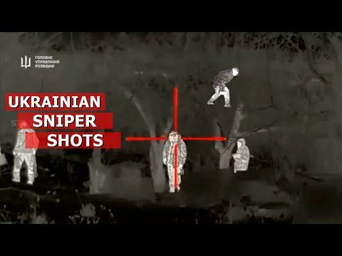 Ukrainian Snipers with Thermal Scope Take Down Russian Troops