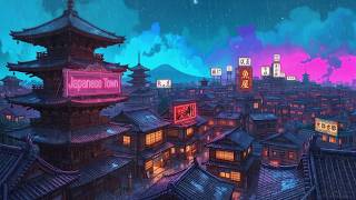 Nostalgic Japanese Town Ambience 🫧 Retro 1980s & 90s Vibes & Lofi Hip Hop Beats 🎐 Lofi Rain Playlist