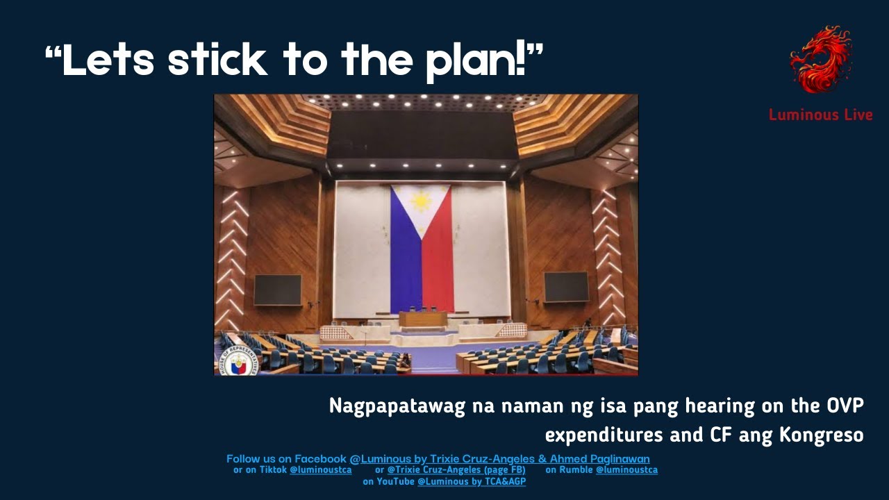 Lets stick to our plan
