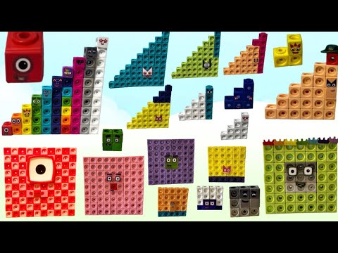 numberblocks 1-100 square club  Step squad club numberblocks toys learning math from MathLink Cubes