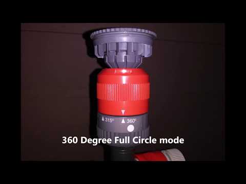 Gardena 1949 7-pattern water Sprinkler Performance test 1.0  - Cup Test