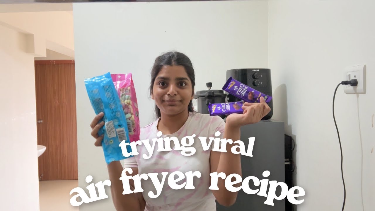 marshmallow and chocolate recipe | viral recipe | air fryer recipe | 🍫🍬💕🫶🏻