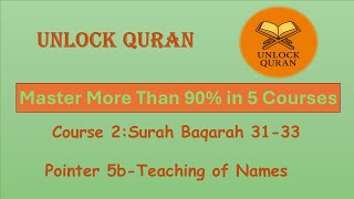 Unlock Qur'an | C-2-34 | Surah Baqarah 31-33 | P-5b | Teaching of Names