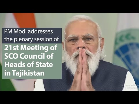 PM Modi addresses the plenary session of 21st Meeting of SCO Council of Heads of State in Tajikistan
