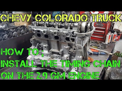 Chevy colorado GM 2.9 timing marks and how to install the timing chain