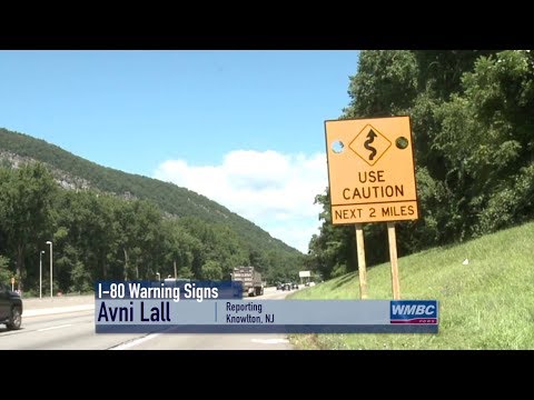 NJ Route 80 New Warning Signs Near Delaware Water Gap