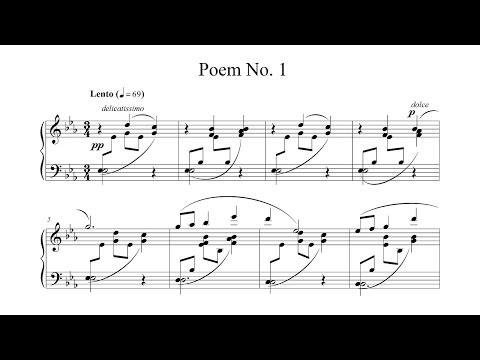 Poem No. 1, with score, by Robert Cunningham (original version)