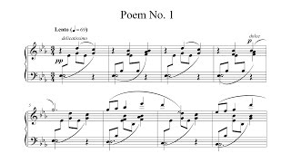Poem No. 1, with score, by Robert Cunningham (original version)