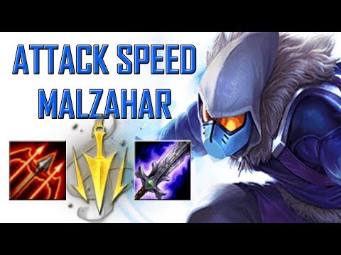 AD Attack Speed Malzahar !! I Actually Won The Game (League Of Legends)
